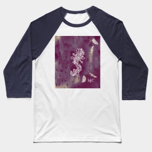 Gothic Cross: purple Baseball T-Shirt